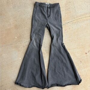 Free People Gray Flare Leg Jeans